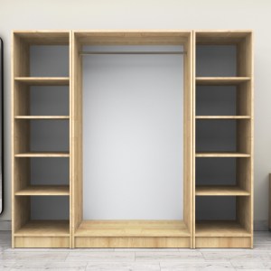 meg-GP100-0101,2-2 ΝΤΟΥΛΑΠΑ ΡΟΥΧΩΝ VICTORIA MEGAPAP ΤΕΤΡΑΦΥΛΛΗ ΧΡΩΜΑ ΦΥΣΙΚΟ ΟΞΙΑΣ 200X60X181ΕΚ.