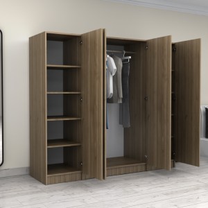 meg-GP100-0101,3-1 ΝΤΟΥΛΑΠΑ ΡΟΥΧΩΝ VICTORIA MEGAPAP ΤΕΤΡΑΦΥΛΛΗ ΧΡΩΜΑ ΚΑΡΥΔΙ 200X60X181ΕΚ.