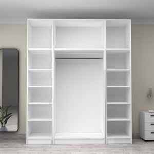 meg-GP100-0102,1-2 ΝΤΟΥΛΑΠΑ ΡΟΥΧΩΝ VICTORIA MEGAPAP ΤΕΤΡΑΦΥΛΛΗ ΜΕ ΠΑΤΑΡΙ ΧΡΩΜΑ ΛΕΥΚΟ 200X60X240ΕΚ.