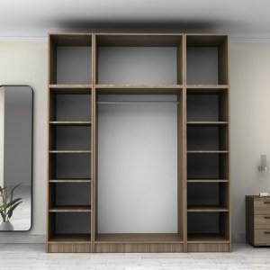 meg-GP100-0102,3-2 ΝΤΟΥΛΑΠΑ ΡΟΥΧΩΝ VICTORIA MEGAPAP ΤΕΤΡΑΦΥΛΛΗ ΜΕ ΠΑΤΑΡΙ ΧΡΩΜΑ ΚΑΡΥΔΙ 200X60X240ΕΚ.