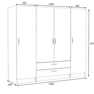 meg-GP100-0103,3-4 ΝΤΟΥΛΑΠΑ ΡΟΥΧΩΝ VICTORIA MEGAPAP ΤΕΤΡΑΦΥΛΛΗ ΜΕ ΣΥΡΤΑΡΙΑ ΧΡΩΜΑ ΚΑΡΥΔΙ 200X60X181ΕΚ.