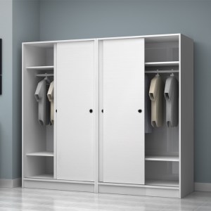 meg-GP100-0106,1-1 ΝΤΟΥΛΑΠΑ ΡΟΥΧΩΝ REGIO MEGAPAP ΤΕΤΡΑΦΥΛΛΗ ΣΥΡΟΜΕΝΗ ΧΡΩΜΑ ΛΕΥΚΟ 200X60X181ΕΚ.