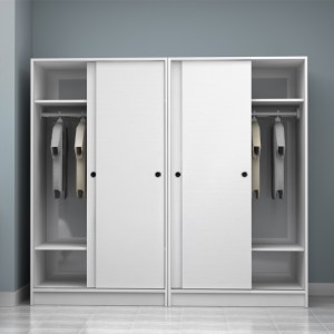 meg-GP100-0106,1-2 ΝΤΟΥΛΑΠΑ ΡΟΥΧΩΝ REGIO MEGAPAP ΤΕΤΡΑΦΥΛΛΗ ΣΥΡΟΜΕΝΗ ΧΡΩΜΑ ΛΕΥΚΟ 200X60X181ΕΚ.