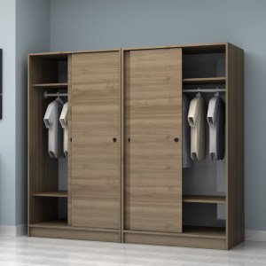 meg-GP100-0106,3-1 ΝΤΟΥΛΑΠΑ ΡΟΥΧΩΝ REGIO MEGAPAP ΤΕΤΡΑΦΥΛΛΗ ΣΥΡΟΜΕΝΗ ΧΡΩΜΑ ΚΑΡΥΔΙ 200X60X181ΕΚ.