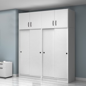 meg-GP100-0107,1-2 ΝΤΟΥΛΑΠΑ ΡΟΥΧΩΝ REGIO MEGAPAP ΤΕΤΡΑΦΥΛΛΗ ΣΥΡΟΜΕΝΗ ΜΕ ΠΑΤΑΡΙ ΧΡΩΜΑ ΛΕΥΚΟ 200X60X240ΕΚ.