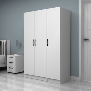 meg-GP100-0109,1-2 ΝΤΟΥΛΑΠΑ ΡΟΥΧΩΝ VIVIAN MEGAPAP ΤΡΙΦΥΛΛΗ ΧΡΩΜΑ ΛΕΥΚΟ 120X51,8X181ΕΚ.