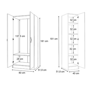 meg-GP100-0109,3-5 ΝΤΟΥΛΑΠΑ ΡΟΥΧΩΝ VIVIAN MEGAPAP ΤΡΙΦΥΛΛΗ ΧΡΩΜΑ ΚΑΡΥΔΙ 120X51,8X181ΕΚ.
