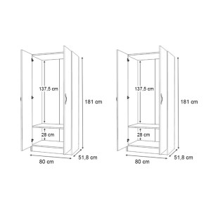 meg-GP100-0111,1-5 ΝΤΟΥΛΑΠΑ ΡΟΥΧΩΝ VIVIAN MEGAPAP ΤΕΤΡΑΦΥΛΛΗ ΧΡΩΜΑ ΛΕΥΚΟ 160X51,8X181ΕΚ.