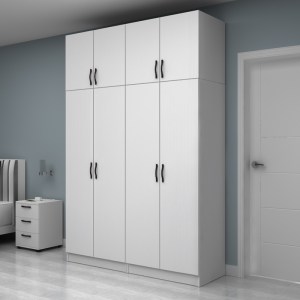 meg-GP100-0112,1-2 ΝΤΟΥΛΑΠΑ ΡΟΥΧΩΝ VIVIAN MEGAPAP ΤΕΤΡΑΦΥΛΛΗ ΜΕ ΠΑΤΑΡΙ ΧΡΩΜΑ ΛΕΥΚΟ 160X51,8X240ΕΚ.