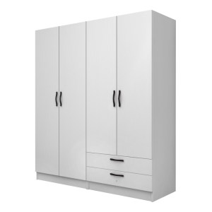 meg-GP100-0113,1-0 ΝΤΟΥΛΑΠΑ ΡΟΥΧΩΝ VIVIAN MEGAPAP ΤΕΤΡΑΦΥΛΛΗ ΜΕ ΣΥΡΤΑΡΙΑ ΧΡΩΜΑ ΛΕΥΚΟ 160X51,8X181ΕΚ.