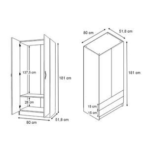 meg-GP100-0113,3-4 ΝΤΟΥΛΑΠΑ ΡΟΥΧΩΝ VIVIAN MEGAPAP ΤΕΤΡΑΦΥΛΛΗ ΜΕ ΣΥΡΤΑΡΙΑ ΧΡΩΜΑ ΚΑΡΥΔΙ 160X51,8X181ΕΚ.