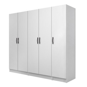 meg-GP100-0116,1-0 ΝΤΟΥΛΑΠΑ ΡΟΥΧΩΝ VIVIAN MEGAPAP ΠΕΝΤΑΦΥΛΛΗ ΧΡΩΜΑ ΛΕΥΚΟ 200X51,8X181ΕΚ.