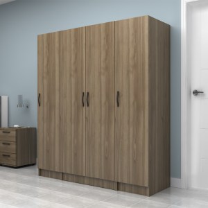 meg-GP100-0117,3-2 ΝΤΟΥΛΑΠΑ ΡΟΥΧΩΝ VIVIAN MEGAPAP ΤΕΤΡΑΦΥΛΛΗ ΧΡΩΜΑ ΚΑΡΥΔΙ 160X51,8X181ΕΚ.