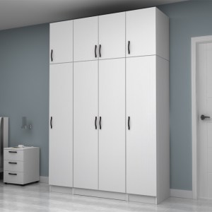 meg-GP100-0118,1-2 ΝΤΟΥΛΑΠΑ ΡΟΥΧΩΝ VIVIAN MEGAPAP ΤΕΤΡΑΦΥΛΛΗ ΜΕ ΠΑΤΑΡΙ ΧΡΩΜΑ ΛΕΥΚΟ 160X51,8X240ΕΚ.