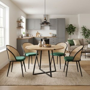 meg-GP100-0151,1-0 ΣΕΤ ΤΡΑΠΕΖΑΡΙΑ 5ΤΜΧ RUBES - JACOB MEGAPAP ΧΡΩΜΑ ΦΥΣΙΚΟ ΟΞΙΑΣ - ΚΥΠΑΡΙΣΣΙ Ø100X78ΕΚ.