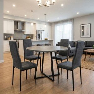 meg-GP100-0160,1-0 ΣΕΤ ΤΡΑΠΕΖΑΡΙΑ 5ΤΜΧ RUBES - ROSA MEGAPAP ΧΡΩΜΑ ΓΚΡΙ ΣΚΥΡΟΔΕΜΑΤΟΣ - ΓΚΡΙ Ø100X78ΕΚ.