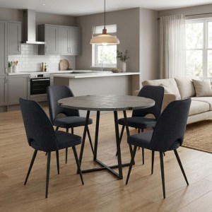 meg-GP100-0165,1-0 ΣΕΤ ΤΡΑΠΕΖΑΡΙΑ 5ΤΜΧ RUBES - CHRISTY MEGAPAP ΧΡΩΜΑ ΓΚΡΙ ΣΚΥΡΟΔΕΜΑΤΟΣ - ΑΝΘΡΑΚΙ Ø100X78ΕΚ.