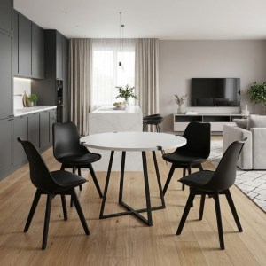 meg-GP100-0171,1-0 ΣΕΤ ΤΡΑΠΕΖΑΡΙΑ 5ΤΜΧ RUBES - VIVA MEGAPAP ΧΡΩΜΑ ΛΕΥΚΟ - ΜΑΥΡΟ Ø100X78ΕΚ.