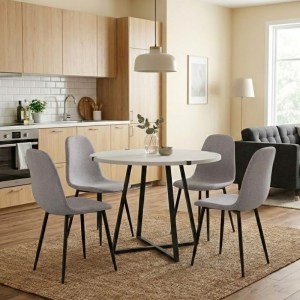 meg-GP100-0173,2-0 ΣΕΤ ΤΡΑΠΕΖΑΡΙΑ 5ΤΜΧ RUBES - IRIS MEGAPAP ΧΡΩΜΑ ΛΕΥΚΟ - ΑΝΟΙΧΤΟ ΜΠΕΖ Ø100X78ΕΚ.