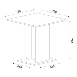 meg-GP100-0194,1-5 ΣΕΤ ΤΡΑΠΕΖΑΡΙΑ 5ΤΜΧ ALLOS - ROSA MEGAPAP ΧΡΩΜΑ SAPPHIRE OAK - ΜΑΥΡΟ 75X75X77ΕΚ.