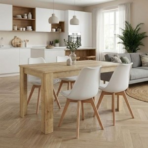 meg-GP100-0201,3-0 ΣΕΤ ΤΡΑΠΕΖΑΡΙΑ 5ΤΜΧ DARLEN - VIVA MEGAPAP ΧΡΩΜΑ SAPPHIRE OAK - ΛΕΥΚΟ/ΦΥΣΙΚΟ ΠΟΔΙ 125X72X74ΕΚ.