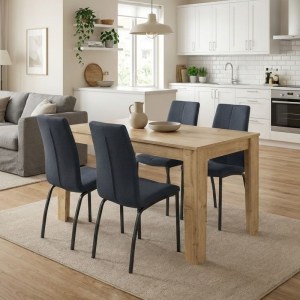 meg-GP100-0208,1-0 ΣΕΤ ΤΡΑΠΕΖΑΡΙΑ 5ΤΜΧ DARLEN - FINA MEGAPAP ΧΡΩΜΑ SAPPHIRE OAK - ΑΝΘΡΑΚΙ 125X72X74ΕΚ.