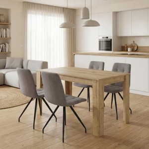 meg-GP100-0213,2-0 ΣΕΤ ΤΡΑΠΕΖΑΡΙΑ 5ΤΜΧ DARLEN - BIANCA MEGAPAP ΧΡΩΜΑ SAPPHIRE OAK - ΑΝΟΙΧΤΟ ΜΠΕΖ 125X72X74ΕΚ.