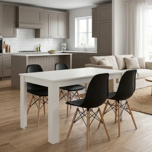 meg-GP100-0215,1-0 ΣΕΤ ΤΡΑΠΕΖΑΡΙΑ 5ΤΜΧ DARLEN - NOVA MEGAPAP ΧΡΩΜΑ ΛΕΥΚΟ - ΜΑΥΡΟ 125X72X74ΕΚ.