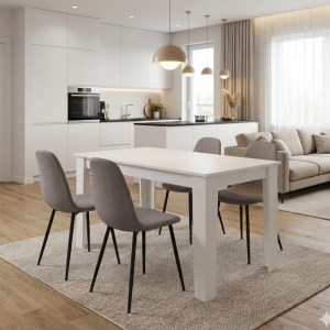 meg-GP100-0218,2-0 ΣΕΤ ΤΡΑΠΕΖΑΡΙΑ 5ΤΜΧ DARLEN - IRIS MEGAPAP ΧΡΩΜΑ ΛΕΥΚΟ - ΑΝΟΙΧΤΟ ΜΠΕΖ 125X72X74ΕΚ.