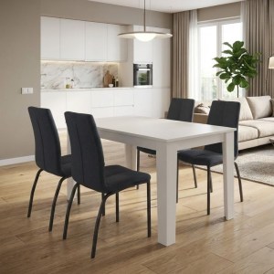 meg-GP100-0224,1-0 ΣΕΤ ΤΡΑΠΕΖΑΡΙΑ 5ΤΜΧ DARLEN - FINA MEGAPAP ΧΡΩΜΑ ΛΕΥΚΟ - ΑΝΘΡΑΚΙ 125X72X74ΕΚ.