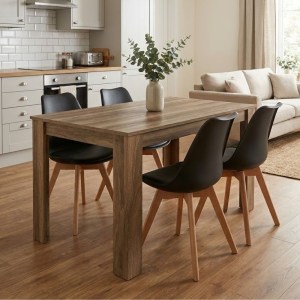 meg-GP100-0233,2-0 ΣΕΤ ΤΡΑΠΕΖΑΡΙΑ 5ΤΜΧ DARLEN - VIVA MEGAPAP ΧΡΩΜΑ ΚΑΡΥΔΙ - ΜΑΥΡΟ/ΦΥΣΙΚΟ ΠΟΔΙ 125X72X74ΕΚ.