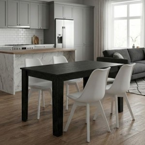 meg-GP100-0248,2-0 ΣΕΤ ΤΡΑΠΕΖΑΡΙΑ 5ΤΜΧ DARLEN - VIVA MEGAPAP ΧΡΩΜΑ SENCRON BLACK - ΛΕΥΚΟ 125X72X74ΕΚ.