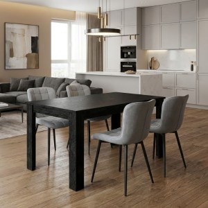 meg-GP100-0262,2-0 ΣΕΤ ΤΡΑΠΕΖΑΡΙΑ 5ΤΜΧ DARLEN - CHIARA MEGAPAP ΧΡΩΜΑ SENCRON BLACK - ΓΚΡΙ 125X72X74ΕΚ.