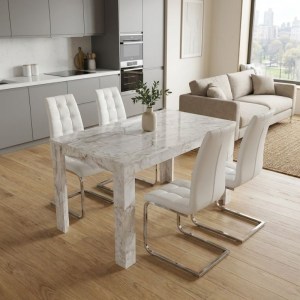 meg-GP100-0271,2-0 ΣΕΤ ΤΡΑΠΕΖΑΡΙΑ 5ΤΜΧ DARLEN - VELA MEGAPAP ΧΡΩΜΑ ΛΕΥΚΟ ΕΦΕ ΜΑΡΜΑΡΟΥ - ΛΕΥΚΟ 125X72X74ΕΚ.