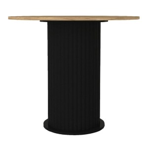 meg-GP100-0299,1-4 ΣΕΤ ΤΡΑΠΕΖΑΡΙΑ 5ΤΜΧ BOHEMA - CHIARA MEGAPAP ΧΡΩΜΑ ΜΑΥΡΟ/SEPET OAK - ΑΝΘΡΑΚΙ Ø90X77,7ΕΚ.