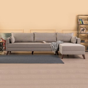 meg-PRGP043-0031,1-2 ΓΩΝΙΑΚΟΣ ΚΑΝΑΠΕΣ BELLA MEGAPAP ΔΕΞΙΑ ΓΩΝΙΑ ΥΦΑΣΜΑΤΙΝΟΣ ΧΡΩΜΑ ΚΡΕΜ 275X165X85ΕΚ.