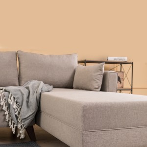 meg-PRGP043-0031,1-3 ΓΩΝΙΑΚΟΣ ΚΑΝΑΠΕΣ BELLA MEGAPAP ΔΕΞΙΑ ΓΩΝΙΑ ΥΦΑΣΜΑΤΙΝΟΣ ΧΡΩΜΑ ΚΡΕΜ 275X165X85ΕΚ.