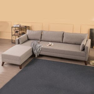 meg-PRGP043-0032,1-0 ΓΩΝΙΑΚΟΣ ΚΑΝΑΠΕΣ BELLA MEGAPAP ΑΡΙΣΤΕΡΗ ΓΩΝΙΑ ΥΦΑΣΜΑΤΙΝΟΣ ΧΡΩΜΑ ΚΡΕΜ 275X165X85ΕΚ.