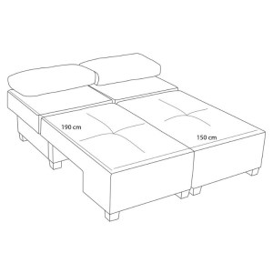 meg-PRGP043-0083,2-10 ΚΑΝΑΠΕΣ - ΚΡΕΒΑΤΙ ΠΟΛΥΜΟΡΦΙΚΟΣ PERENNA MEGAPAP ΤΡΙΘΕΣΙΟΣ ΥΦΑΣΜΑΤΙΝΟΣ ΧΡΩΜΑ ΑΝΘΡΑΚΙ 233X93X83ΕΚ.