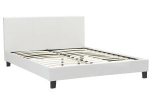 pak-006-000001-2 ΚΡΕΒΑΤΙ NEVIL PAKOWORLD ΔΙΠΛΟ 150X200 PU ΧΡΩΜΑ ΛΕΥΚΟ ΜΑΤ