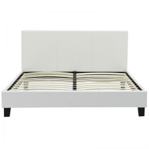 pak-006-000001-3 ΚΡΕΒΑΤΙ NEVIL PAKOWORLD ΔΙΠΛΟ 150X200 PU ΧΡΩΜΑ ΛΕΥΚΟ ΜΑΤ