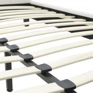 pak-006-000001-5 ΚΡΕΒΑΤΙ NEVIL PAKOWORLD ΔΙΠΛΟ 150X200 PU ΧΡΩΜΑ ΛΕΥΚΟ ΜΑΤ