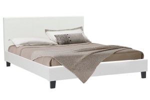 pak-006-000001 ΚΡΕΒΑΤΙ NEVIL PAKOWORLD ΔΙΠΛΟ 150X200 PU ΧΡΩΜΑ ΛΕΥΚΟ ΜΑΤ
