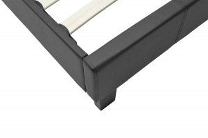 pak-006-000014-5 ΚΡΕΒΑΤΙ NEVIL PAKOWORLD ΜΟΝΟ 100X200 PU ΧΡΩΜΑ ΜΑΥΡΟ ΜΑΤ