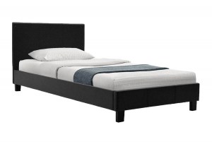pak-006-000014 ΚΡΕΒΑΤΙ NEVIL PAKOWORLD ΜΟΝΟ 100X200 PU ΧΡΩΜΑ ΜΑΥΡΟ ΜΑΤ