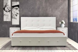 pak-006-000016-2 ΚΡΕΒΑΤΙ ROI PAKOWORLD ΔΙΠΛΟ 160X200 PU ΛΕΥΚΟ ΜΑΤ + ΑΠΟΘΗΚΕΥΤΙΚΟ ΧΩΡΟ