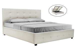 pak-006-000016 ΚΡΕΒΑΤΙ ROI PAKOWORLD ΔΙΠΛΟ 160X200 PU ΛΕΥΚΟ ΜΑΤ + ΑΠΟΘΗΚΕΥΤΙΚΟ ΧΩΡΟ