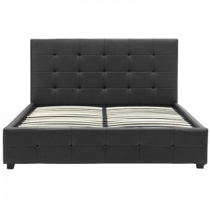 pak-006-000017-3 ΚΡΕΒΑΤΙ ROI ΔΙΠΛΟ 160X200 PU ΜΑΥΡΟ ΜΑΤ+ΑΠΟΘΗΚΕΥΤΙΚΟ ΧΩΡΟ ΜΕ ΑΝΑΤΟΜΙΚΕΣ ΤΑΒΛΕΣ