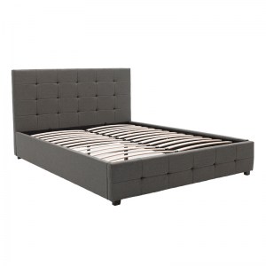 pak-006-000018-3 ΚΡΕΒΑΤΙ ROI PAKOWORLD ΔΙΠΛΟ 160X200 ΥΦΑΣΜΑ ΑΝΘΡΑΚΙ + ΑΠΟΘΗΚΕΥΤΙΚΟ ΧΩΡΟ