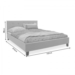 pak-006-000038-6 ΚΡΕΒΑΤΙ MAGO PAKOWORLD ΔΙΠΛΟ ΥΦΑΣΜΑ ΑΝΘΡΑΚΙ 150X200ΕΚ